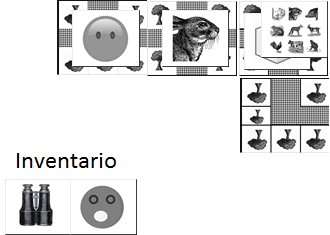 Storie del bosco. Posizionare le tessere oggetto, animale ed emoticon.